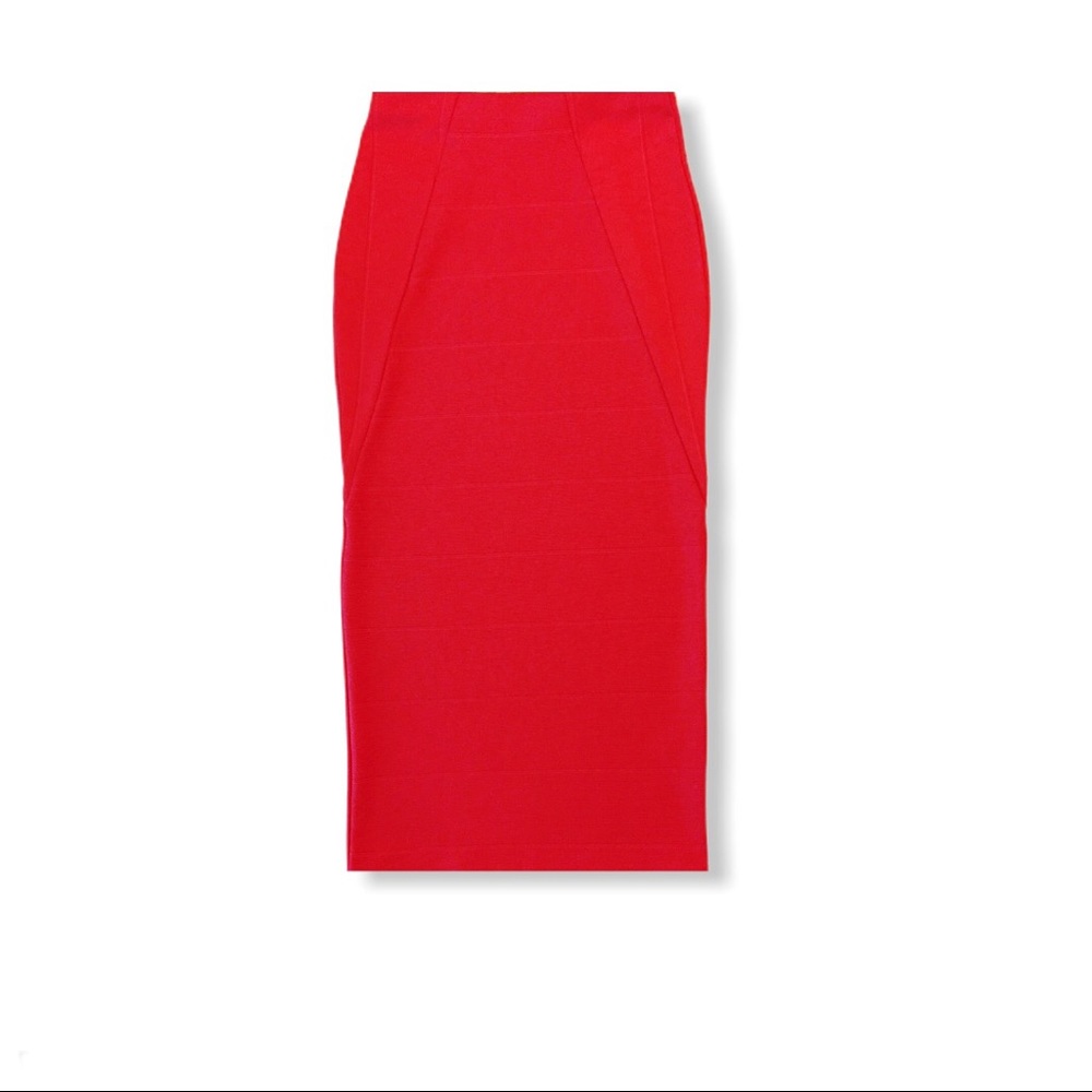 Missguided Red Pencil Skirt